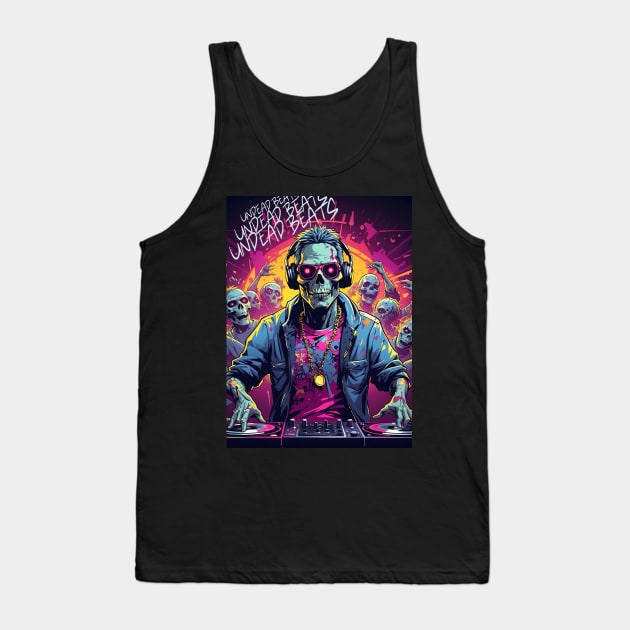 Halloween Zombie DJ Party Tank Top by BrisaArtPrints